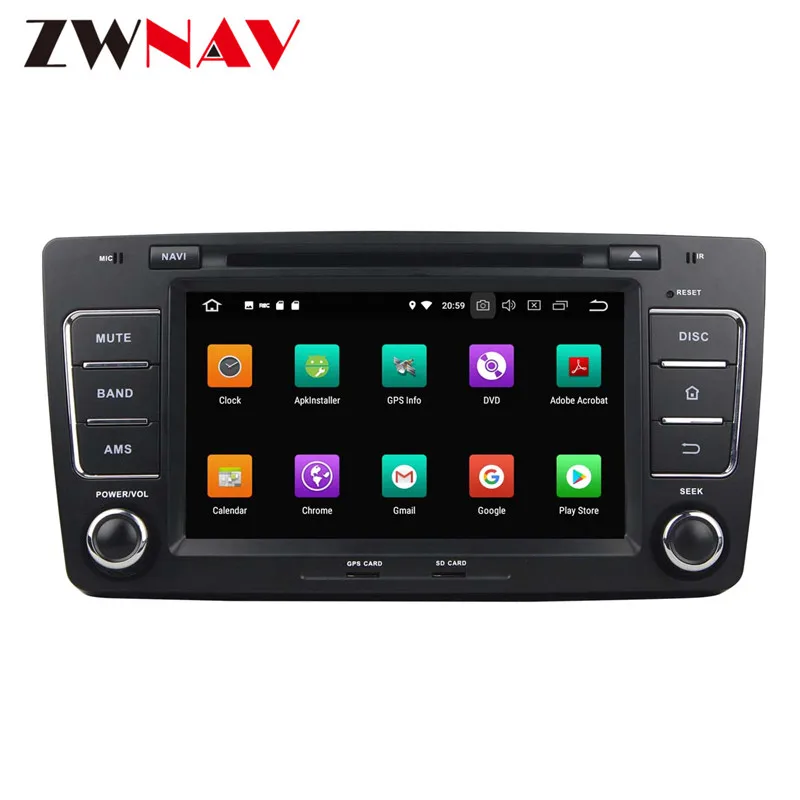 Android 8 4G+ 32G 1 Din руль для Skoda Octavia 2012 Автомобильный мультимедийный dvd-плеер магнитофон головное устройство