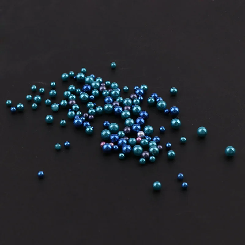 Круглые бусины без жемчуг с отверстиями серия Deep Blue смешанный размер имитация