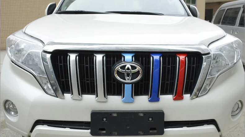 Передняя решетка из нержавеющей стали передняя вставка для Toyota Land Cruiser Prado FJ150 2014