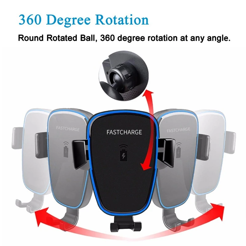 Car Mount Phone Holder Qi Wireless Fast Charger For Xiaomi Redmi Note 6 Pro 6A 5A 5 Plus Case Charging Chargeur Pad |