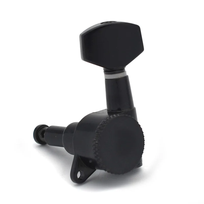 6 шт. закрытые String гитарные Колки Электрогитары тюнеры черный/хром|Детали и