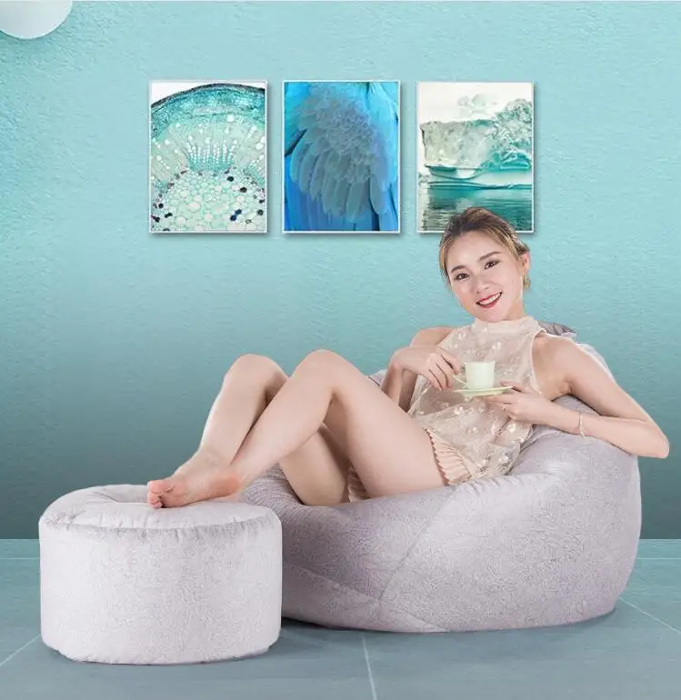 Чехлы для фасоли с оттоманским ленивым диван для отдыха Sillones кресло-пуф ШАМБРЕ спальня стул Papasan Релакс стул татаме Bean Boozled