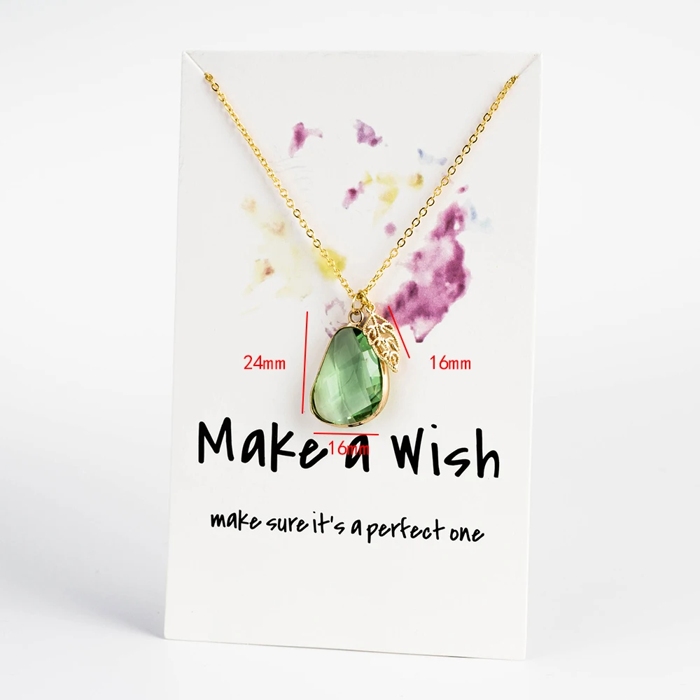 Кристаллическое ожерелье с подвеской Lucky Eye геометрическое красочное каплей