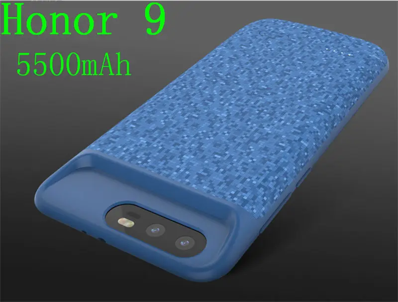 Силиконовый чехол для зарядного устройства для huawei P20 P30 Lite Nova 3e Honor 10 8 9 чехол s Зарядка задняя крышка Внешний аккумулятор - Цвет: Honor9-Blue