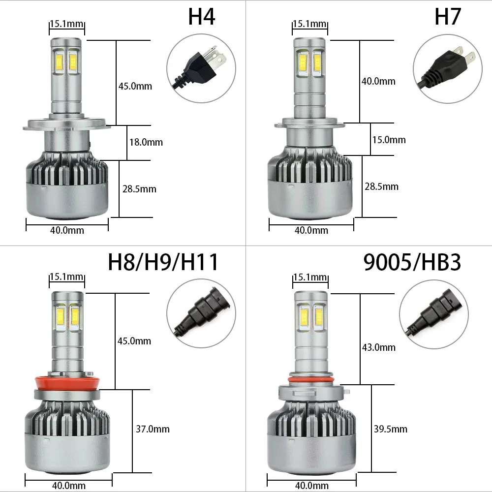Zdatt CSP H7 светодиодный H4 Светодиодный лампочки Canbus автомобильный светильник H8 H11 H13 9005 9006 бег светильник s 6000k 100 Вт 14400lm светодиодный головной светильник автомобили