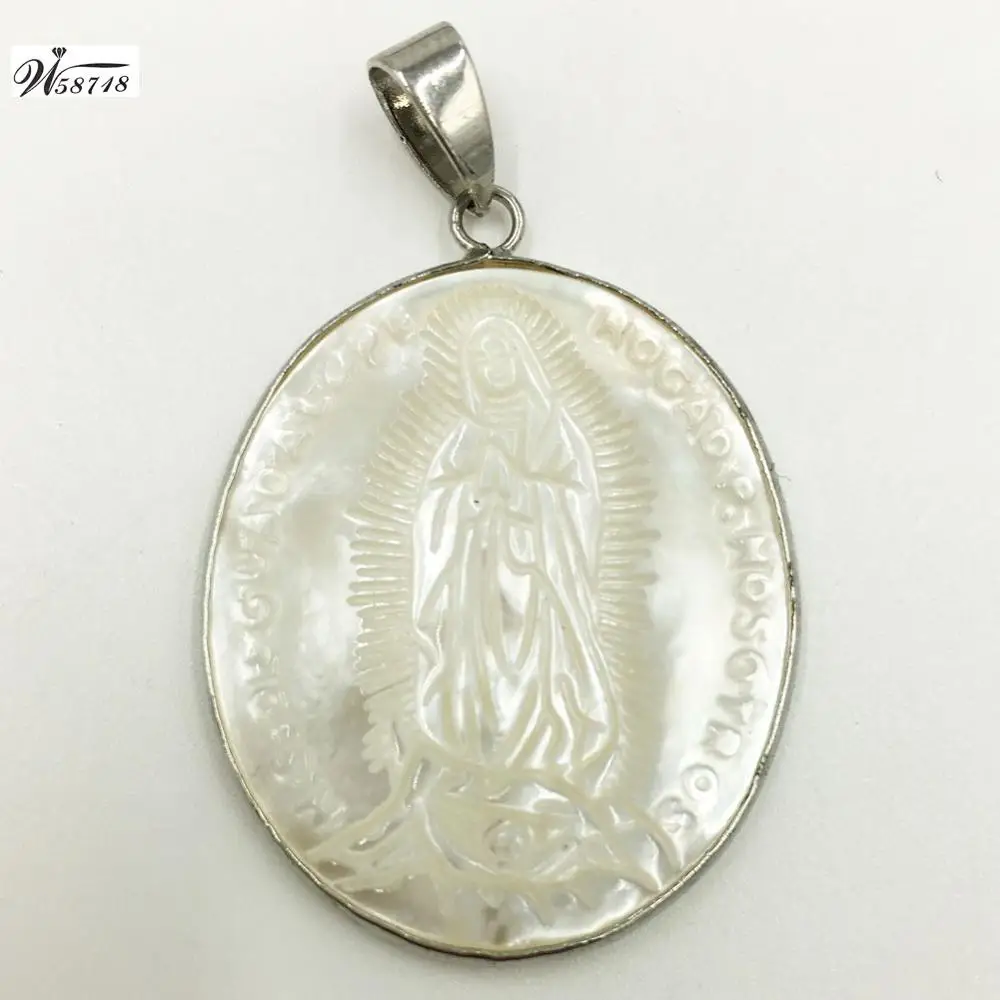 Jesus C7674 Новая Зеландия Абалон перламутр раковина овальное сердце круглая бабочка черепаха Иисус женский кулон шарик 1 шт WFH628 - Окраска металла: Jesus C7674