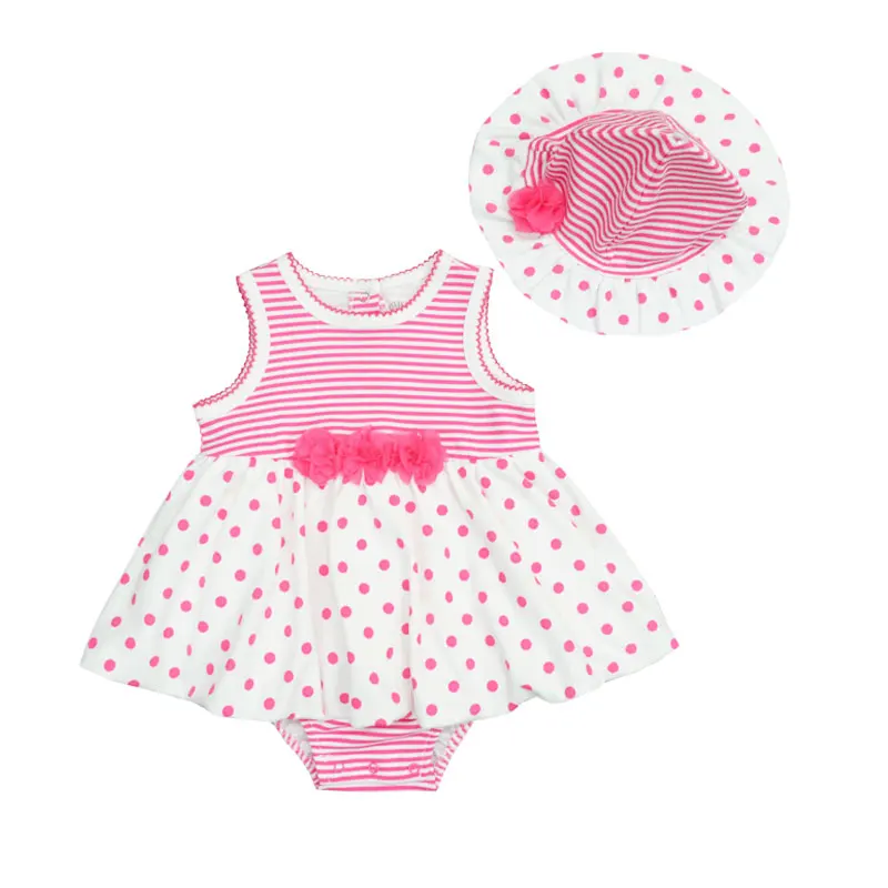 Одежда для новорожденных хлопковое платье без рукавов девочек милый комбинезон