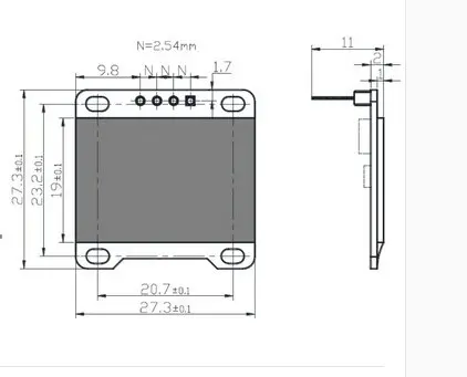 0 96 &quotдюймовый I2c IIC Серийный 12864 128X64 OLed желтый синий ЖК светодиодный дисплей