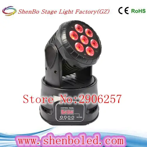 Led Moving Head Wash 7x12 Вт мини музыкальный звук свет для сцены Рождественская вечеринка 4