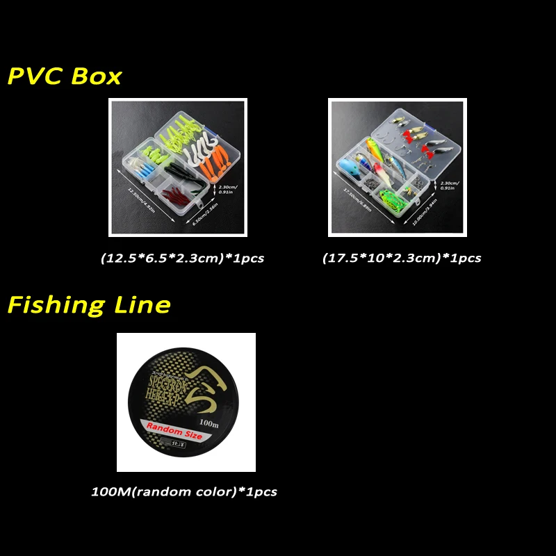 166 шт. набор рыболовных приманок смешанные Крючки ложки мягкие приманки для рыбы