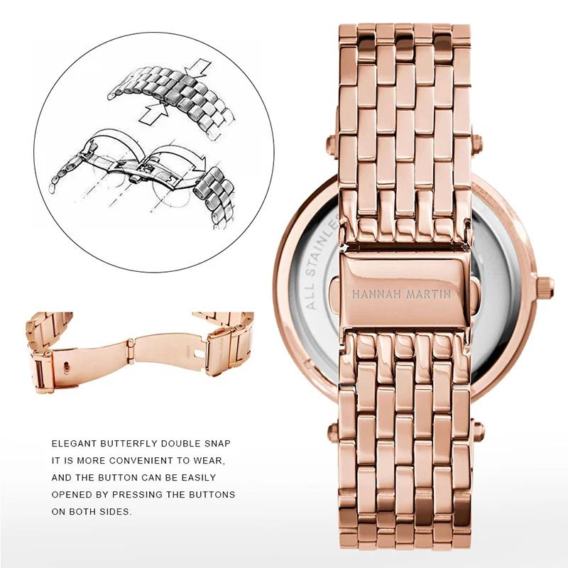 Роскошные Брендовые женские наручные часы с браслетом из серебристой стали