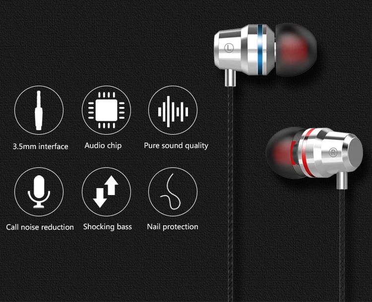 GIAUSA G83 HIFI спортивные наушники с HD микрофоном, модные наушники, Бас Сабвуфер, проводные наушники-вкладыши, наушники для телефона/ПК, стерео звук