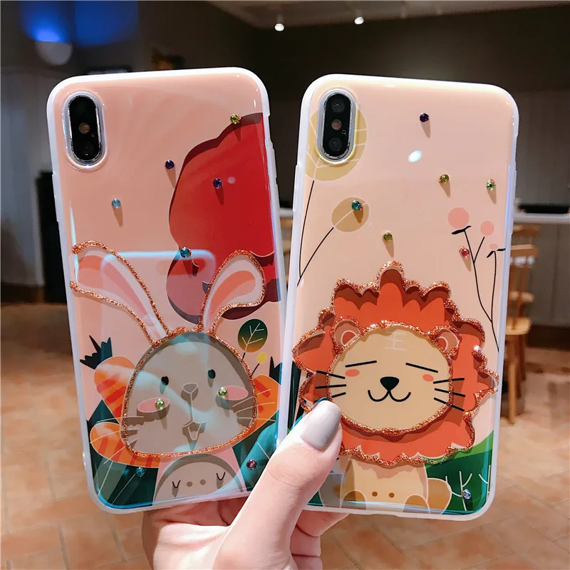 Мягкие силиконовые чехлы для пар Iphone XR X XS Max 6 6S 7 8 Plus милые яркие цвета мягкий