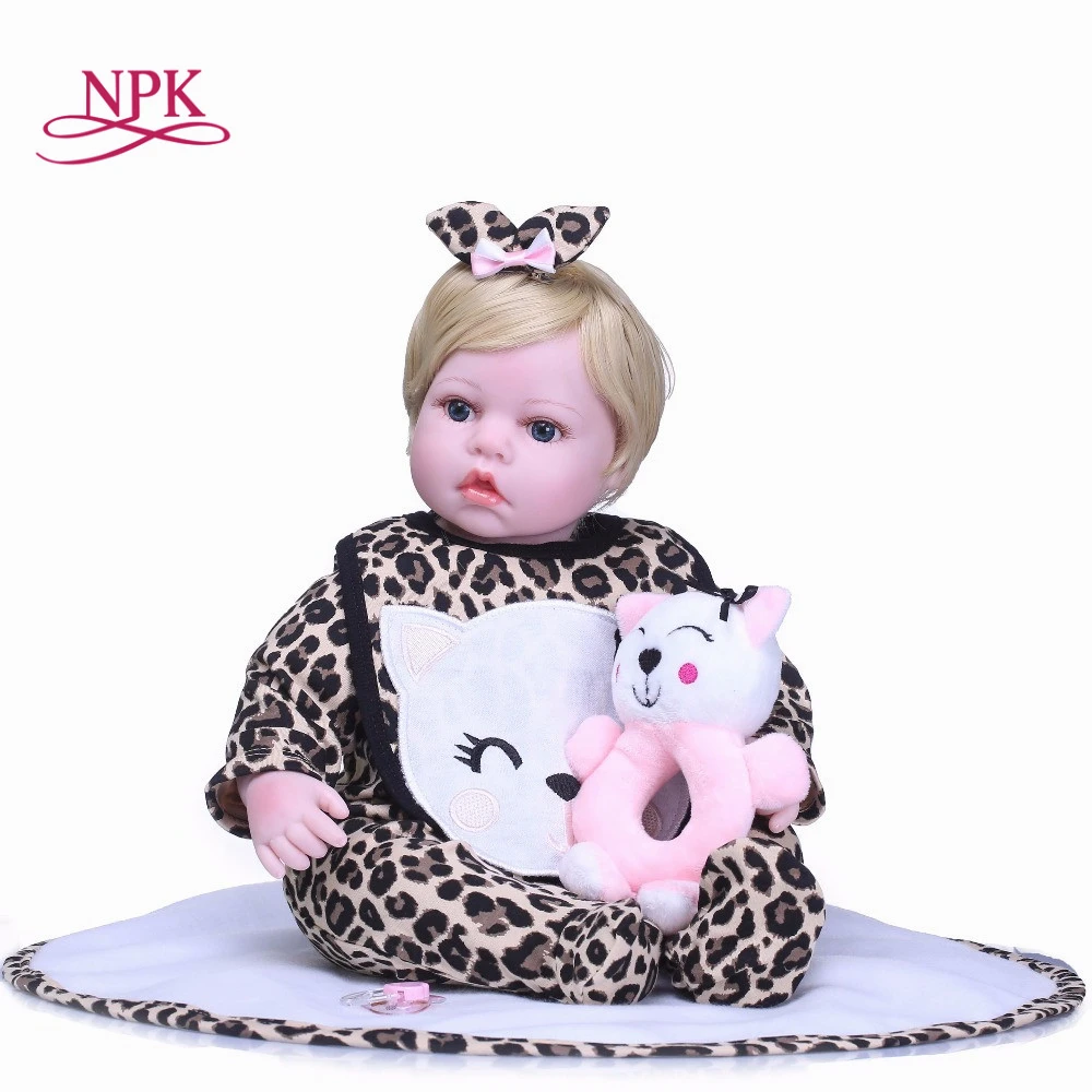 NPK 55 см силиконовая кукла Reborn Детская Playmate подарок для девочек мягкая игрушка