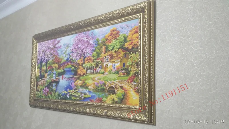 QIANZEHUI, алмазная вышивка «сделай сам», Круглые бриллианты, мозаика Dream Home 2, полные стразы 5D, алмазная вышивка крестиком, рукоделие