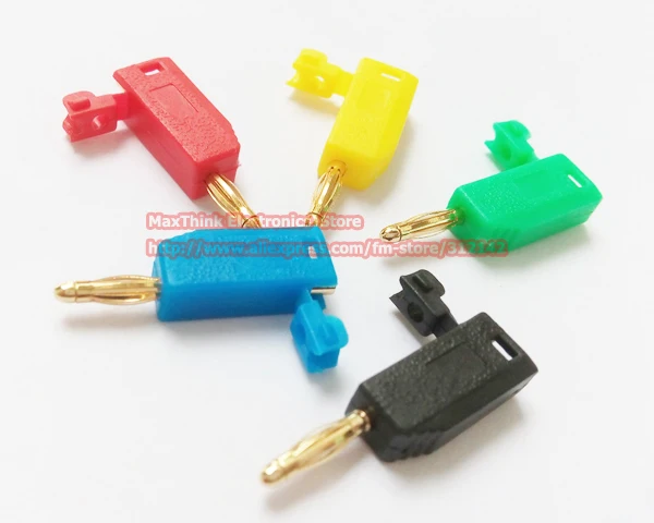 5 color Mini 2mm Radioshack Stackable Banana Plug Male Jack Gold Pin 100pcs Free shipping | Обустройство дома