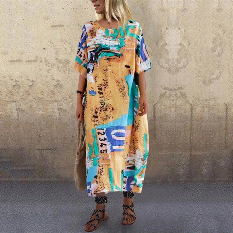 Женское платье Дамское праздничное летнее в пол модное Макси Повседневное с