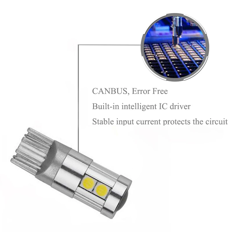 2x T10 3030SMD Светодиодная лампа без ошибок для бровей и век Chevrolet Cruze Aveo Captiva Lacetti Sail Sonic