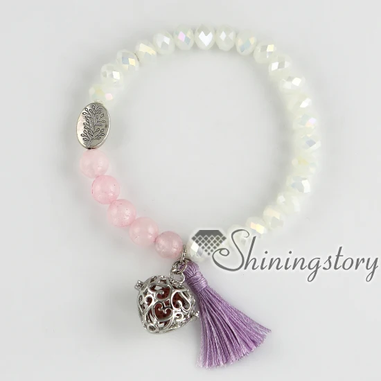 Браслет с бусинами и кисточками браслет диффузором Женская буддийская молитва |