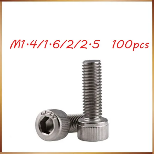 100 шт. M2, M2.5, m3* L 304 нержавеющая сталь с шестигранной головкой/модель Авто diy винт