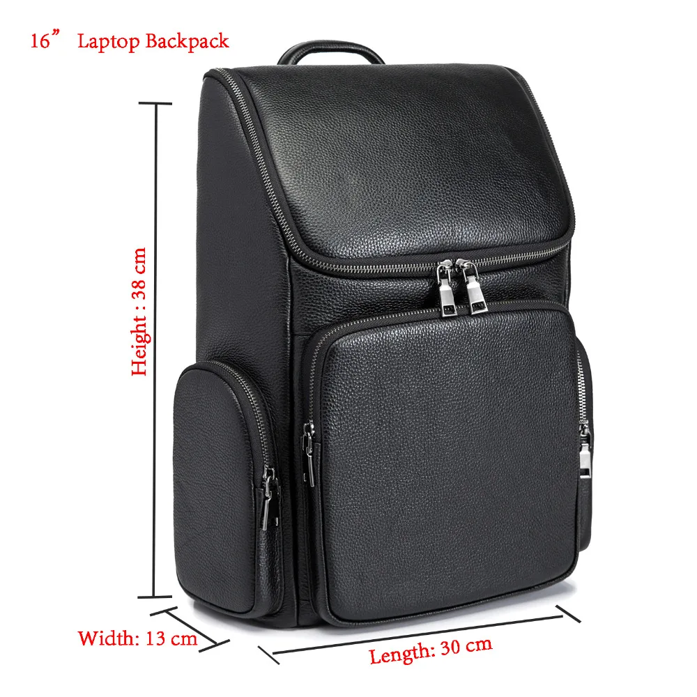 

Design Male Quality Original Leather Casual Fashion Large Capacity Travel School College Bag Backpack Daypack For Men 131419-18
