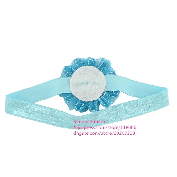 200 шт./лот повязка на голову для девушек эластичная волос потертый цветок Роза