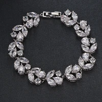 beautiful clear rhinestone bracelets for women christmas gifts jewelry wholesale price charm braceletsbangles b 013