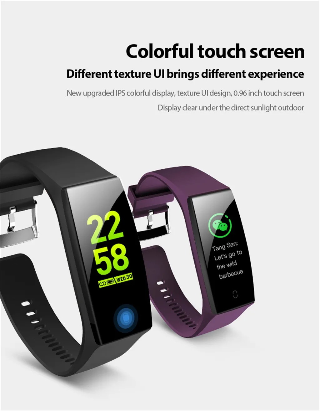 Умный браслет с Bluetooth цветной экран измерение артериального давления