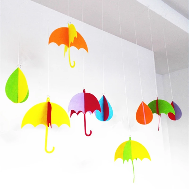 Детский сад класс войлочные облака воздушный шар коридор украшения нетканый