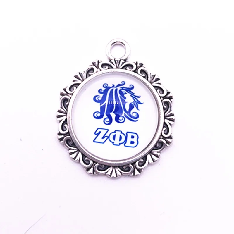 Zeta Phi Beta Sorority 18 мм Стеклянные Подвески медальон «сделай сам» браслет& ожерелье& брелок аксессуары ювелирные изделия 20 шт./партия
