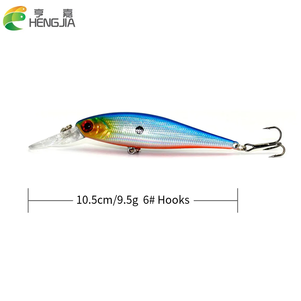 HENGJIA 10 видов цветов Рыболовная Приманка Minnow пластиковая твердая приманка