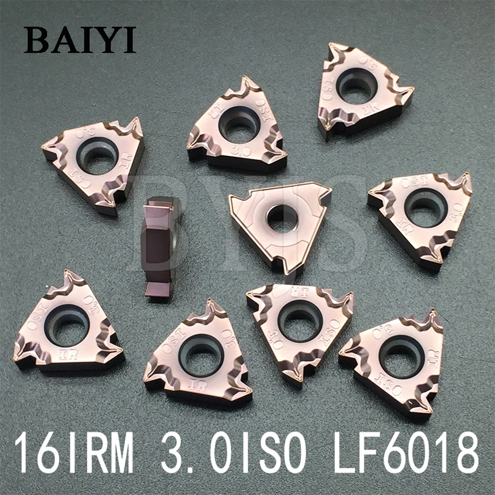 10 шт. 16IRM 3.0ISO LF6018 карбидные вставки для нержавеющей стали|Токарный инструмент| |