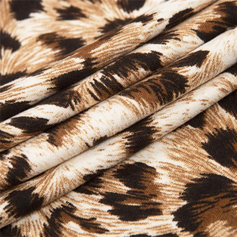 Модные пикантные босоножки Тонкий Leopard Для женщин платье Женский Bodycon Вечерние