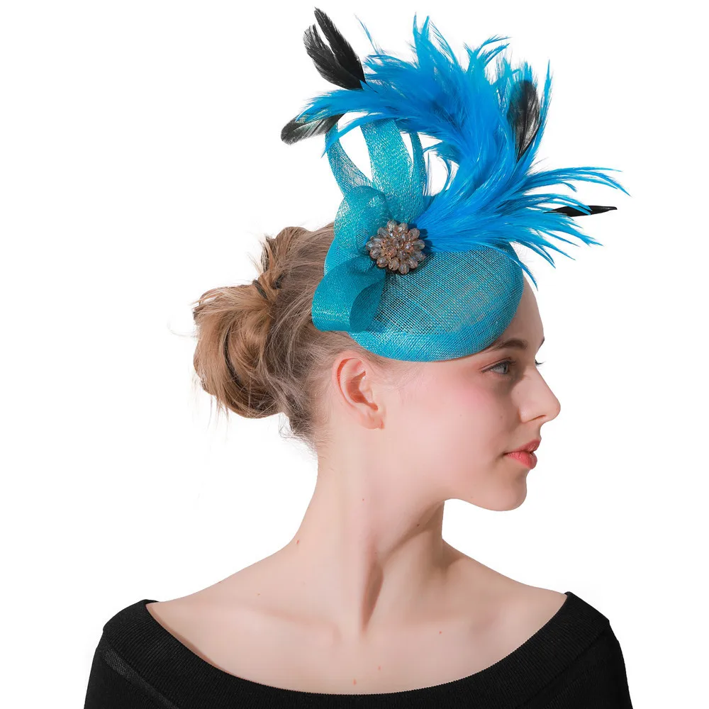 Женские украшения для волос свадебные бирюзовые аксессуары Fascinator белье чародей