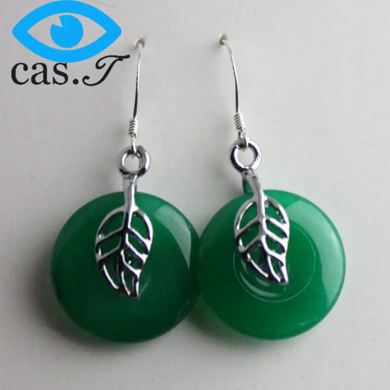 Мода новые dropship марка натуральный Гармонии товарный долго нефрита серьги