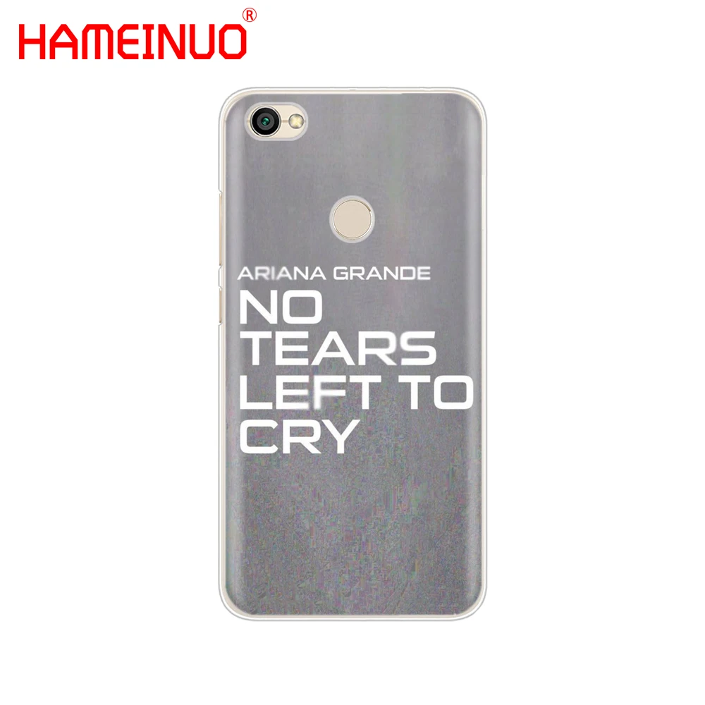 HAMEINUO чехол для телефона с надписью No Tears Left To Cry ariana grande Xiaomi redmi 5 4 1 1s 2 3 3s pro PLUS note 4X 4A