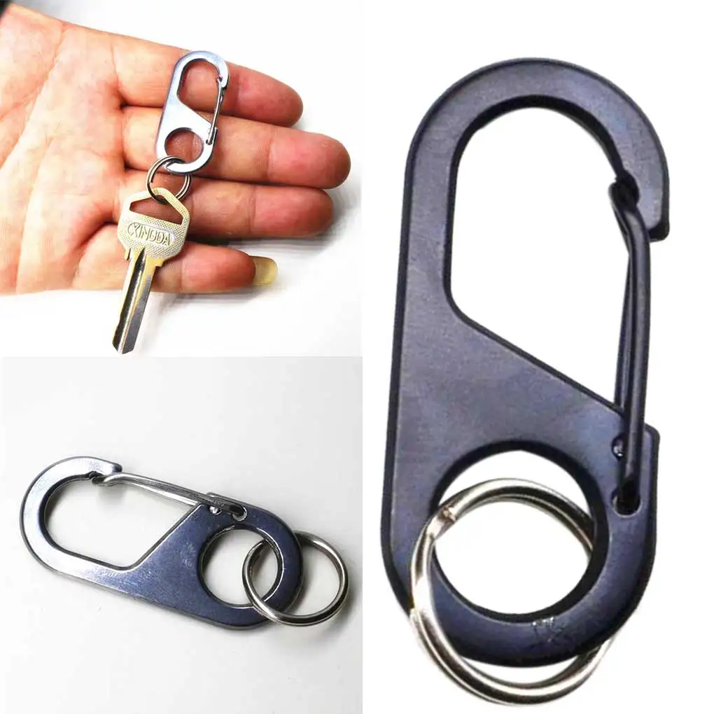 

Портативная уличная Пряжка из нержавеющей стали для скалолазания, брелок, кольцо для ключей, зажим, карабин