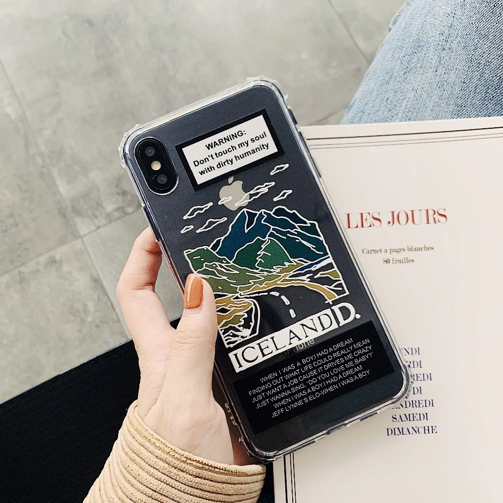 ORYKSZ силиконовый чехол для телефона с милыми пейзажами для iPhone 11 Pro Max XS Max, чехол для iphone XR X XS 6S 6 7 8 Plus, Ультратонкий Мягкий чехол из ТПУ