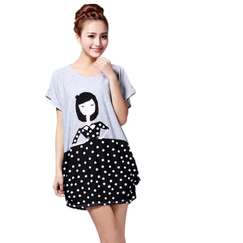 New 2018 summer women casual print cartoon short sleeve t shirts tops tees plus size loose tunic L-4XL big | Женская одежда