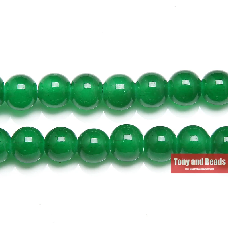 

16" Imitation Green Round Glass Loose Beads 6 8 10MM Pick Size for Jewelry Making IJ6