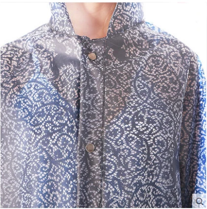 Женский Длинный плащ Тренч EVA Европейский кружевной дождевик с непромокаемой