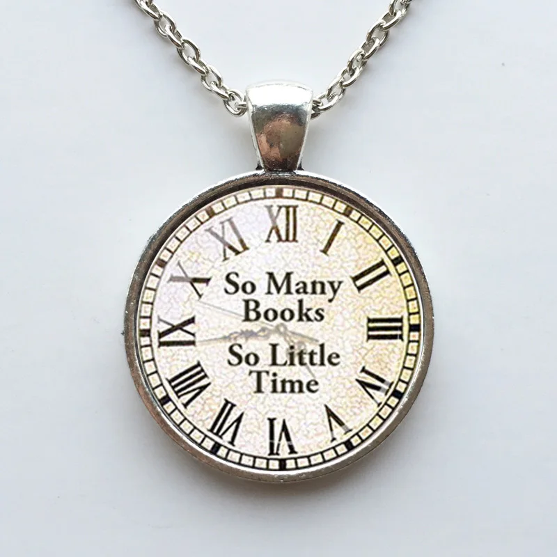 Ожерелье для влюбленных книг подвеска в виде червя серебряные часы ожерелья