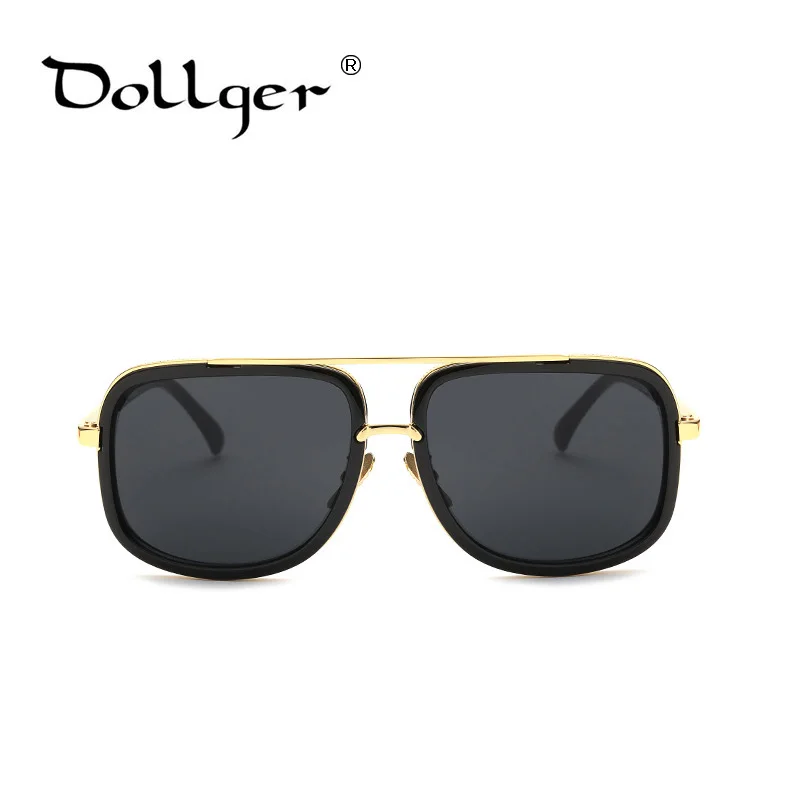 Dollger ретро большие квадратные солнцезащитные очки мужские и женские UV400 HD линзы