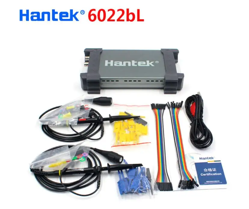 Hantek 6022BL Hantek 6022BE 6022BL PC USB портативный цифровой портативный осциллограф 6022BE цифровой накопитель 2 канала 20 МГц 48MSa/s осциллограф - Цвет: Hantek 6022BL