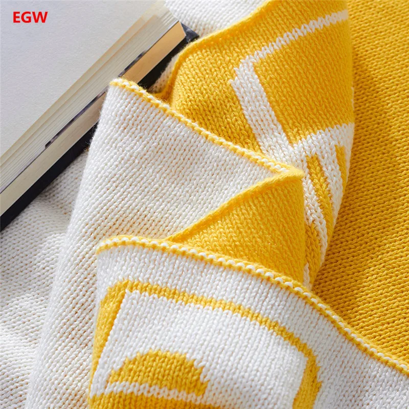 Домашний текстиль вязаное одеяло в стиле ретро с машинкой хлопковая накидка на