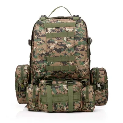 WDG 55L Molle военный тактический рюкзак для рыбалки, походов, охоты, альпинизма, камуфляж, альпинизма, сумки 600D - Цвет: WDG