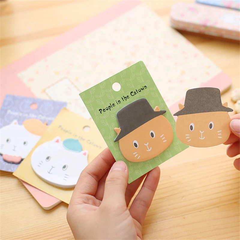

DL Angola Town Post cartoon cat stationery creative message N stickers pad K1021-4 Exquisite office supplies small gift