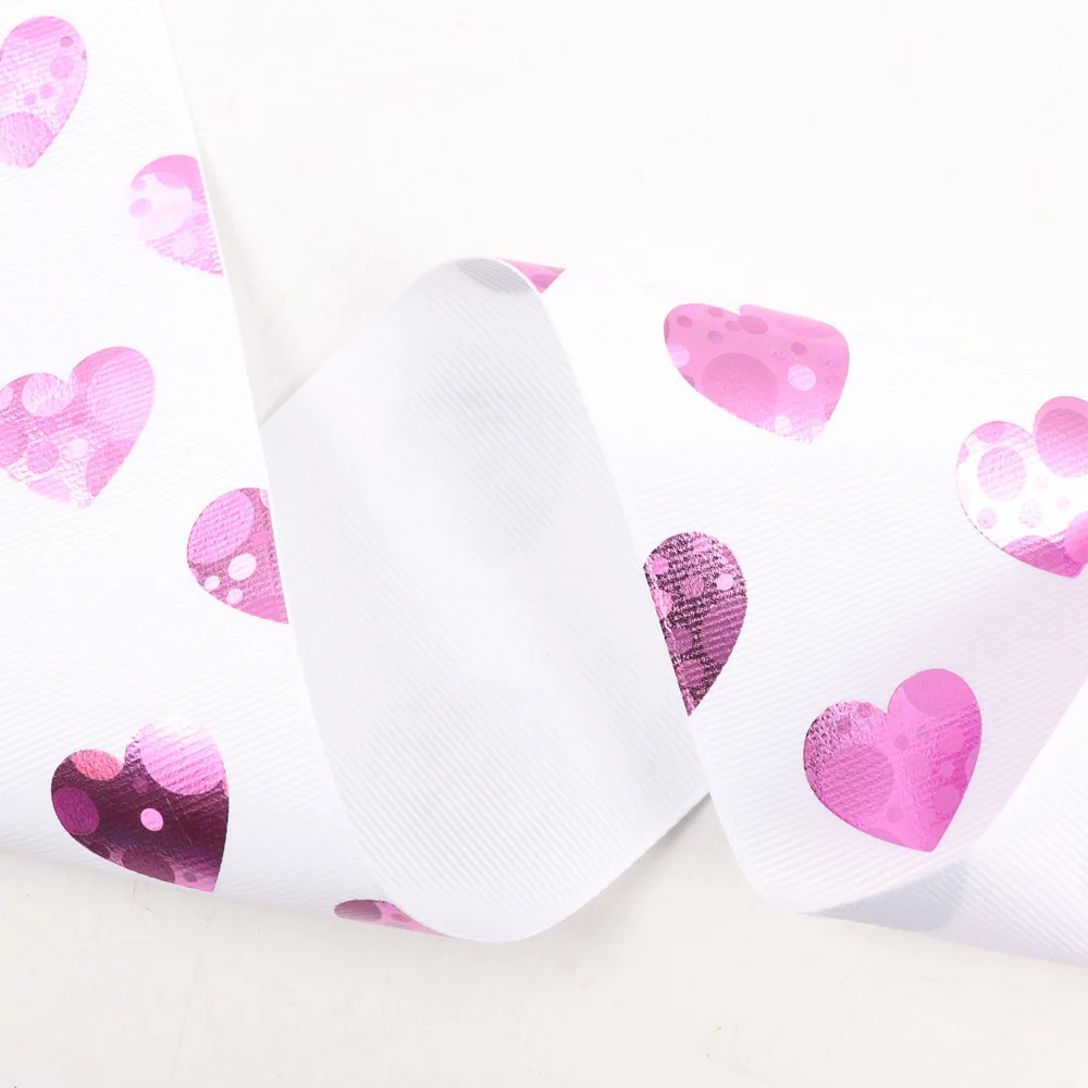 Grosgrian Ribbon 2 ярда 3 дюйма (75 мм) лазерная лента с принтом в виде сердца аксессуары для