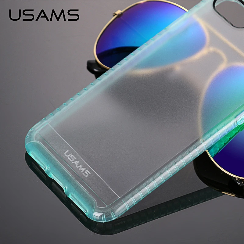 For iPhone 7 TPU Case USAMS Mingo Series Anti-knock Back for 4.7 inch &amp Plus 5.5 Impact protection |