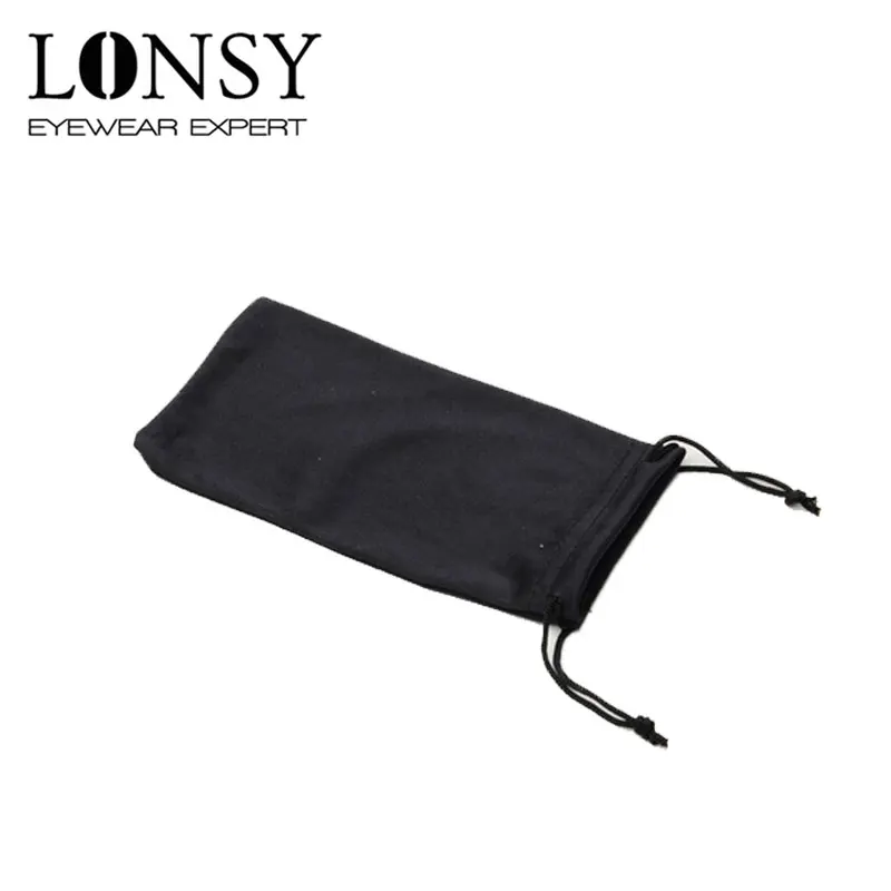 LONSY 50 шт./лот Модные солнцезащитные очки сумка черная мягкая ткань